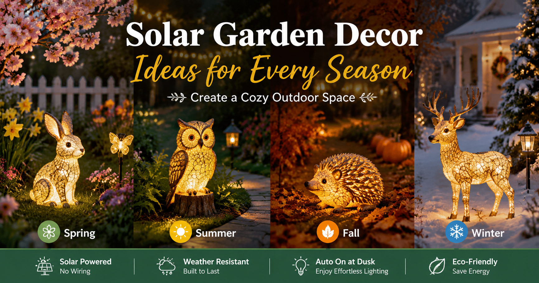 Solar Garden Decor Ideas for Every Season