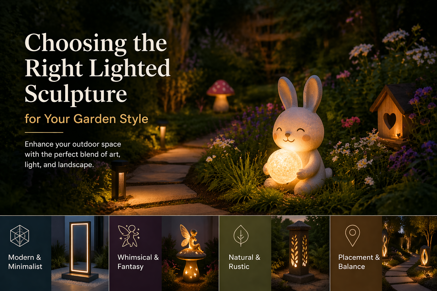 Choosing the Right Lighted Sculpture for Your Garden Style