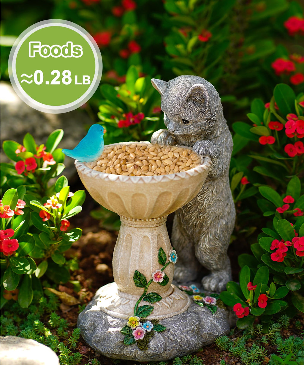 Solar Cat Garden Statue Light IP44 Weatherproof Outdoor Decor Gift for Mom Grandma