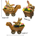 Solar Bunny Garden Statue with Light Waterproof Resin Outdoor Decor Gift for Mom Grandma