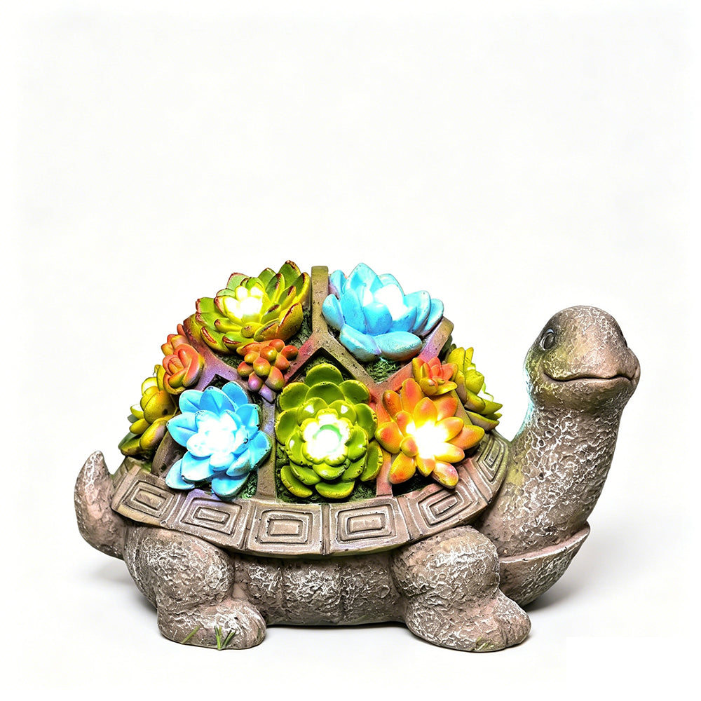 Solar Turtle Garden Statue Light Outdoor Yard Decor Gift for Mom Women Grandma