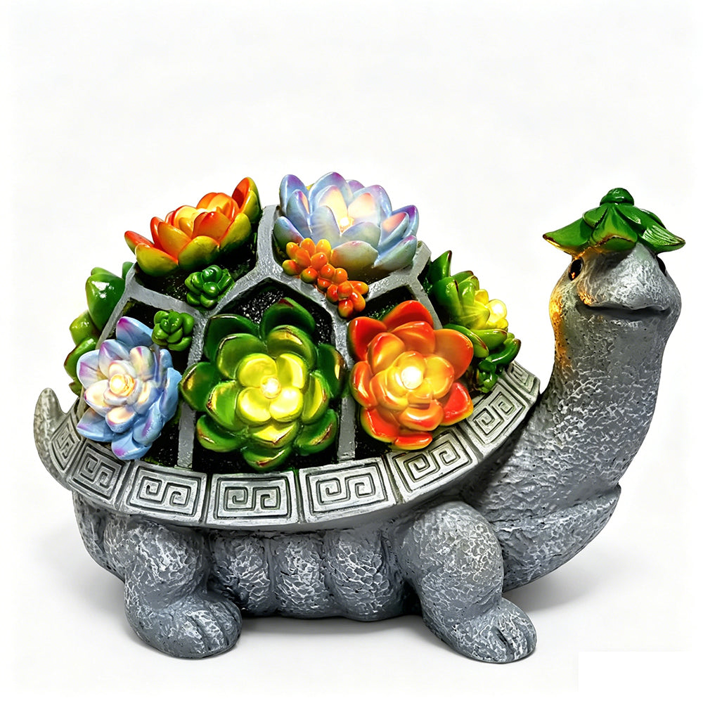 11 Inch Large Solar Turtle Garden Statue Light Outdoor Decor for Yard Patio Gift for Mom Grandma
